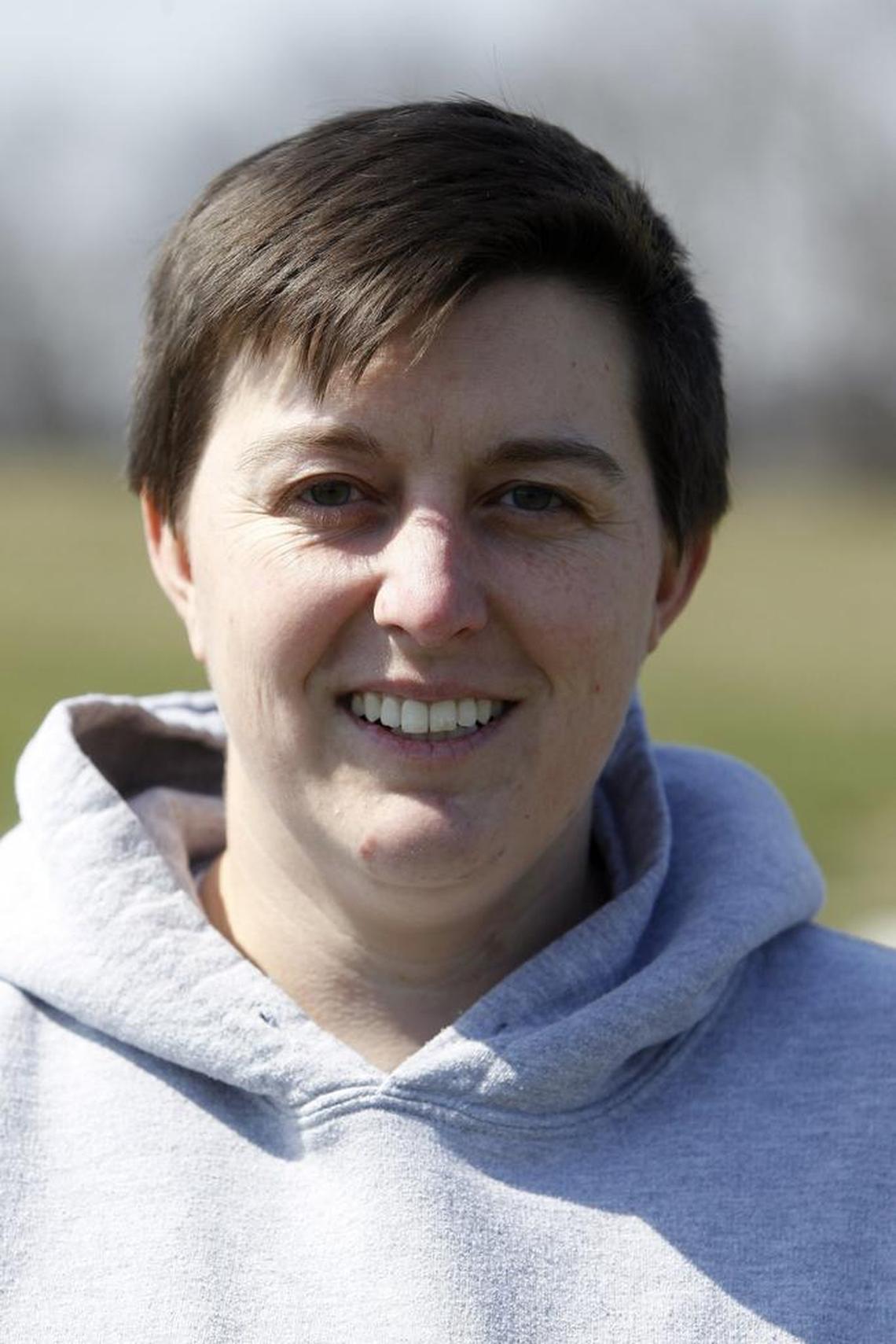 Melissa Neale, former deputy coroner under Gary Ginn, at Evergreen Memory Gardens in Paris.