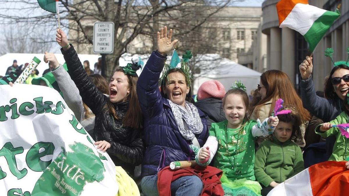 Failte Irish Import Shop entered a float in the St. Patrick’s Parade.