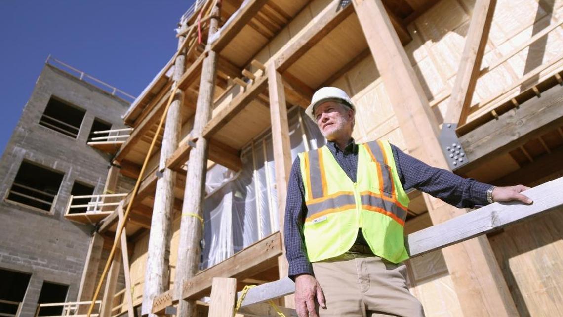 Ken Ham, CEO and founder of Answers in Genesis and founder of the Creation Museum, stood before the partially constructed life size replica of Noah’s Ark at the Ark Encounter park in Williamstown.