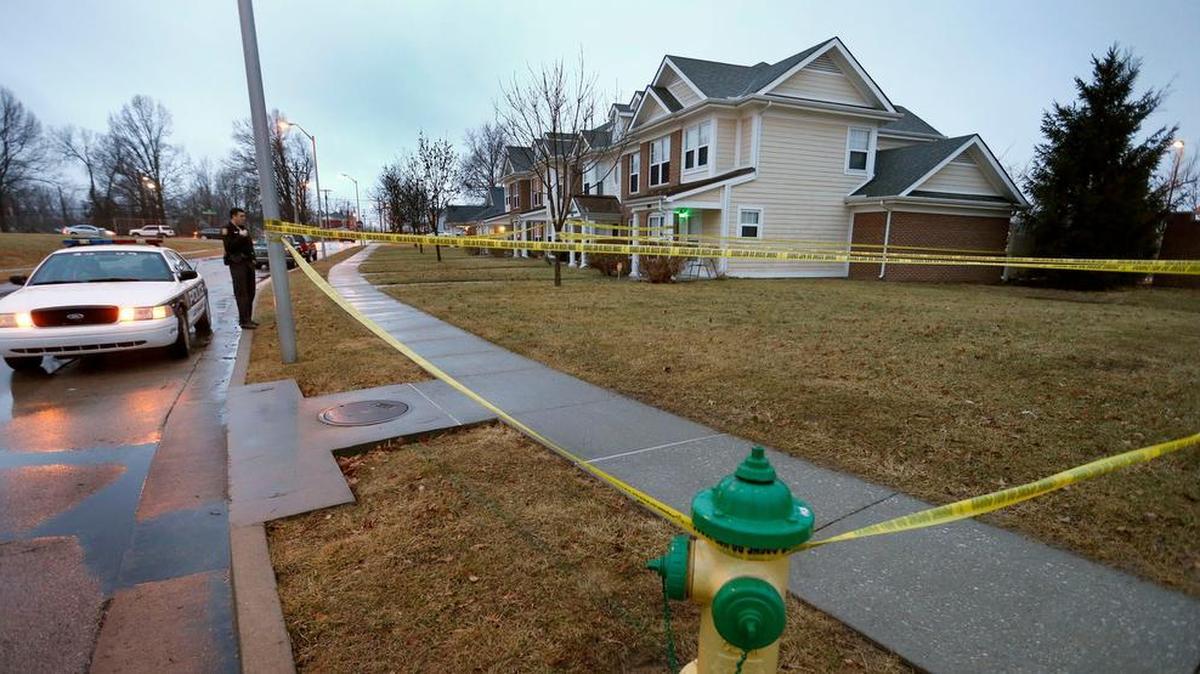 Crime scene tape remained at the scene of a fatal shooting at The Shropshire apartments on East Sixth St. near Shropshire Ave. At about 4 a.m. Wednesday, a 19-year-old man was found shot behind a garbage dumpster at the complex. Police are investigating the death as a homicide.
