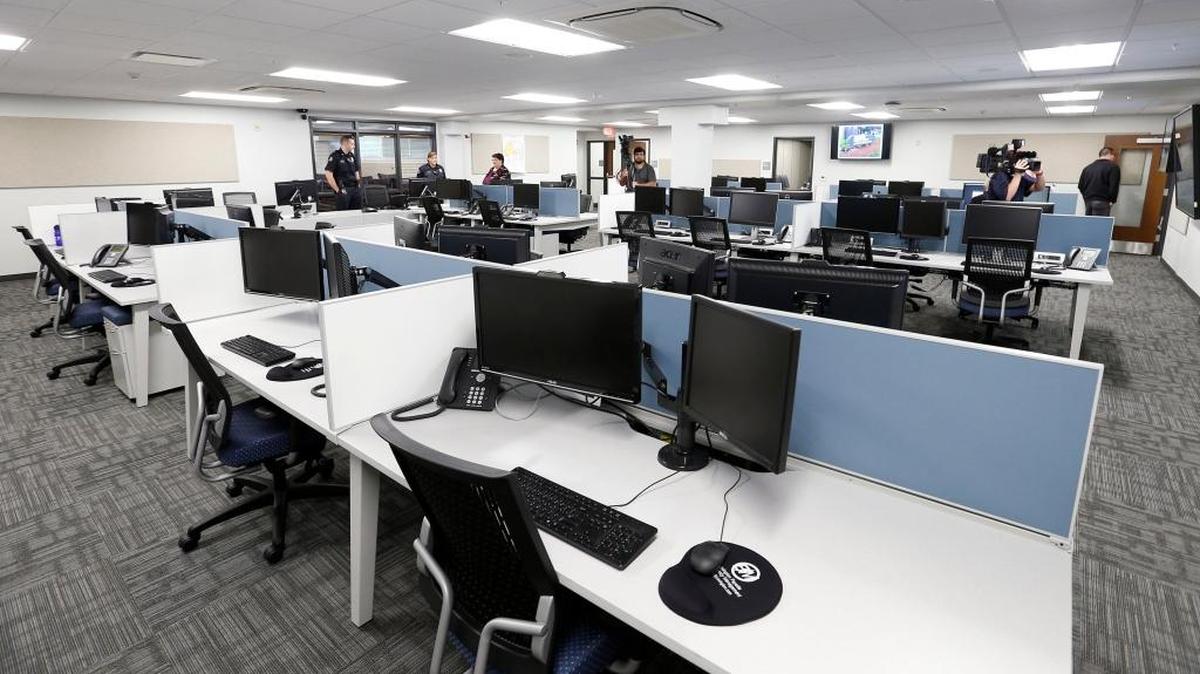 Lexington’s Public Safety Operations Center on Cisco Road houses emergency 911 dispatchers.