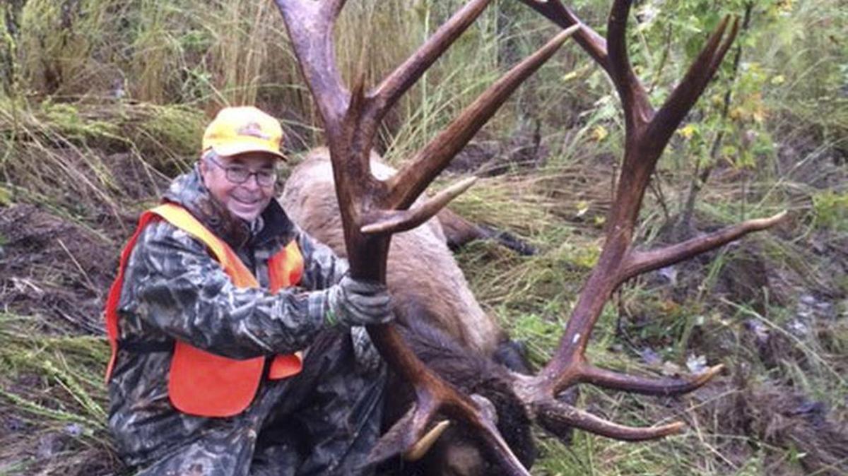 David Giles of Lexington with the elk he bagged on Oct. 3 in Knott County.