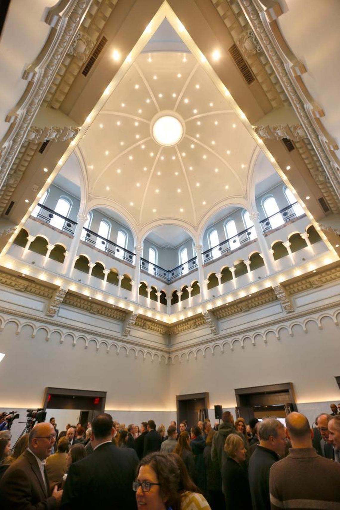 A view of the top of the historic courthouse dome, which was revealed to the public Monday by Lexington Mayor Jim Gray.