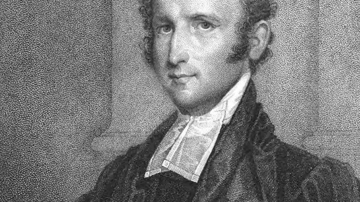 Horace Holley is shown in this engraving from a portrait by Gilbert Stuart, painted in 1818 as Holley was preparing to leave Boston to become president of Transylvania University.
