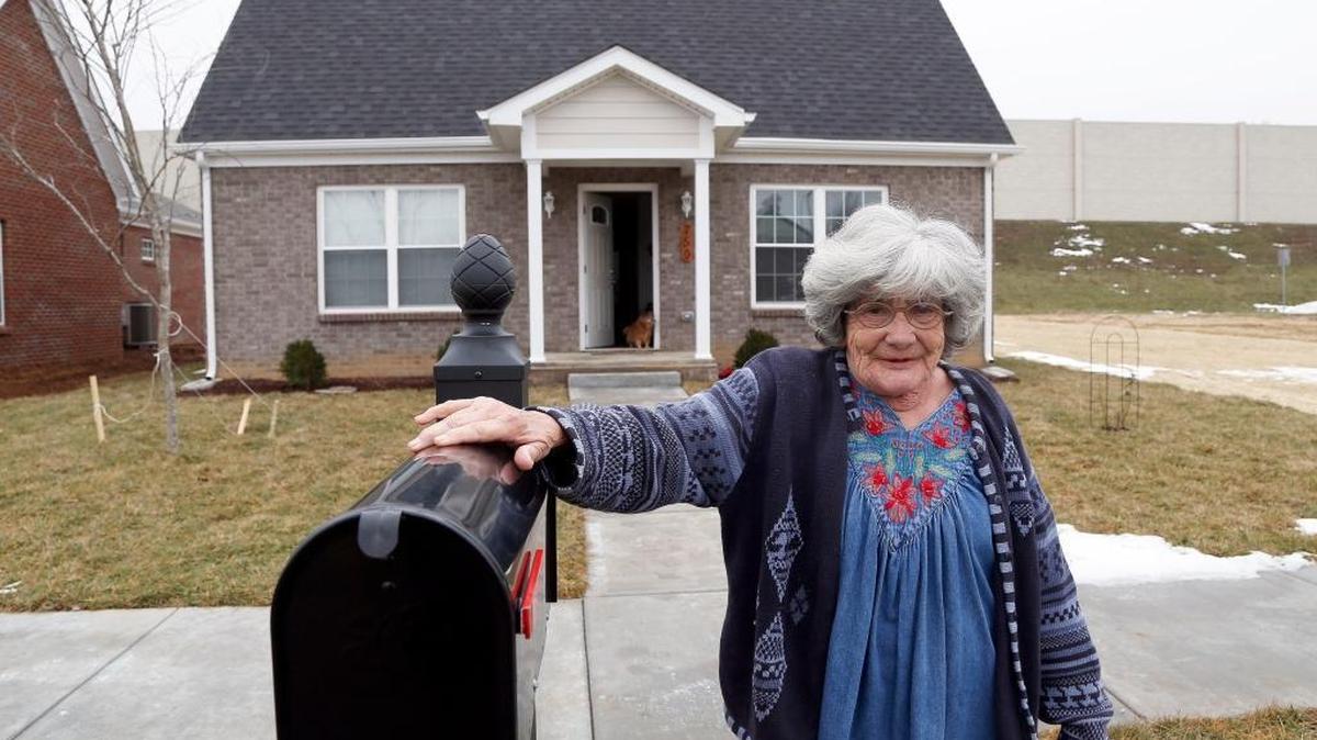 Hazel Lambert, 73, is a proud first-time buyer of a house in the old Davis Bottom area, where she has lived since she was 3.