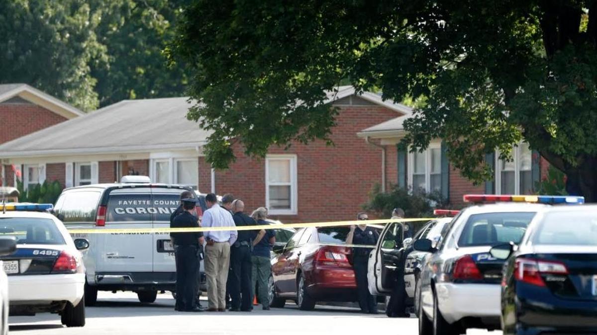 Lexington police and coroner’s office officials investigated a shooting on Greenleaf Drive in Lexington on Monday afternoon.