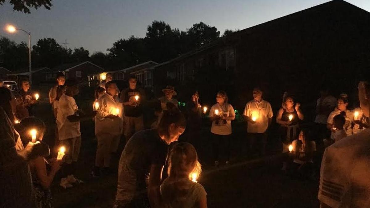 Friends and family gather to remember Austin Murphy, a man who was shot and killed in Lexington on Monday.
