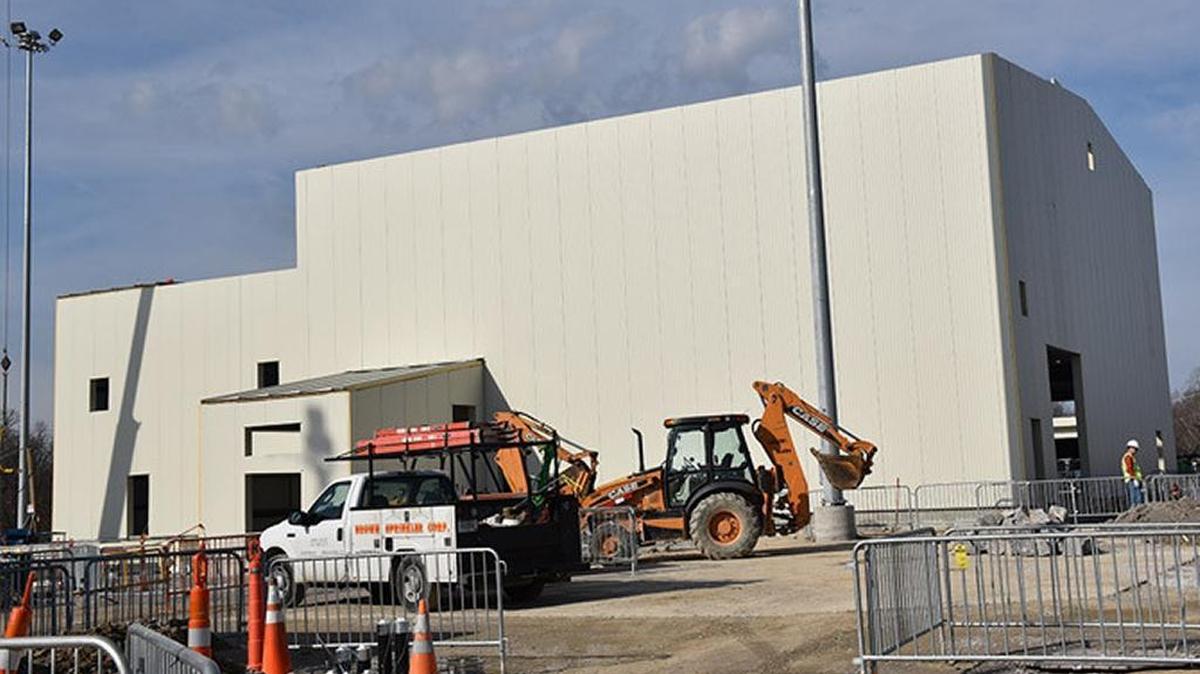 The Explosive Destruction Technology enclosure building will house the static detonation chamber, which will destroy the Madison County stockpile of blister agent projectiles.
