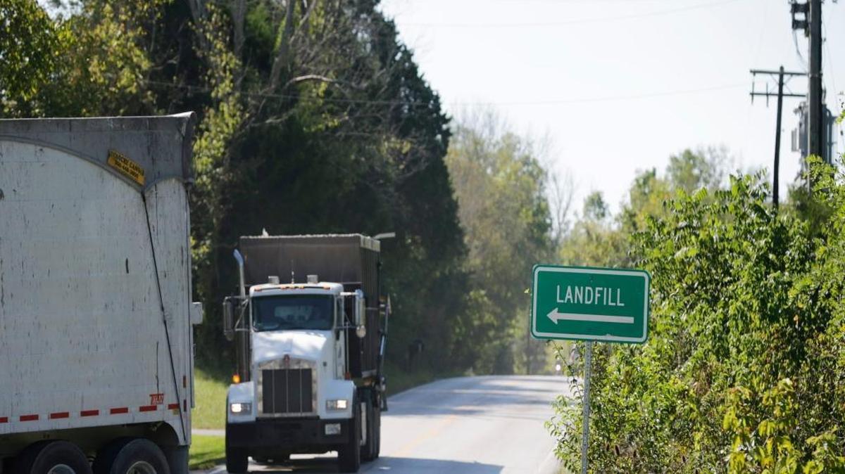 Garbage trucks entered the Central Kentucky Landfill on U.S. 25 north of Georgetown in Scott County. The landfill has been a controversial issue in Scott County for several months.