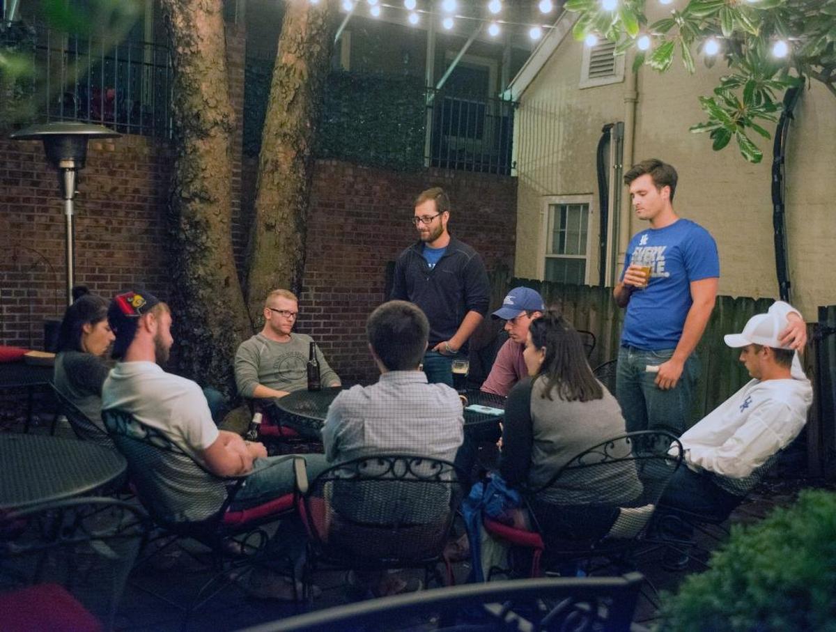 The courtyard at Slainte Public House in Georgetown.
