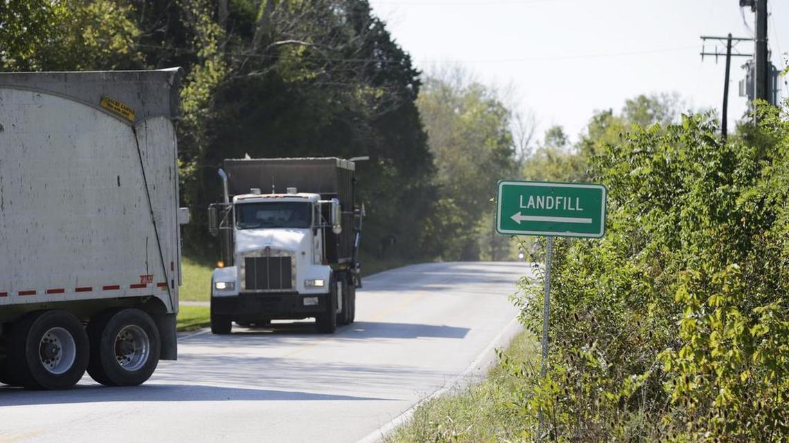 Garbage trucks entered a landfill on U.S. 25 north of Georgetown on Sept. 23, 2016.