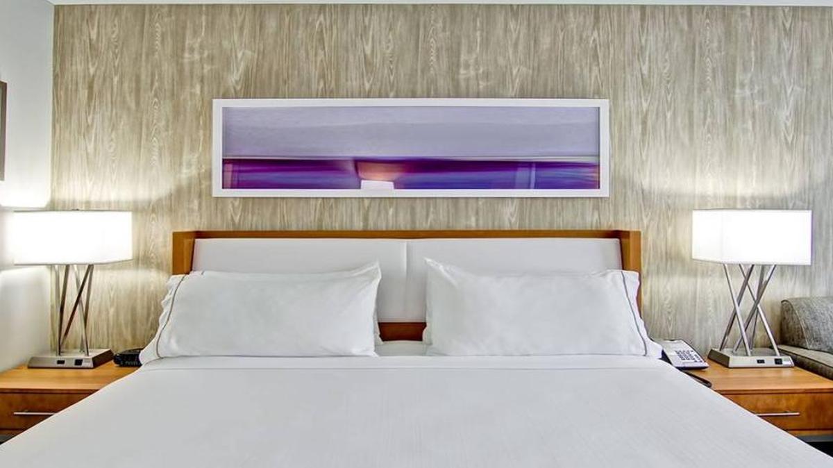 The inside of one Holiday Inn Express room.