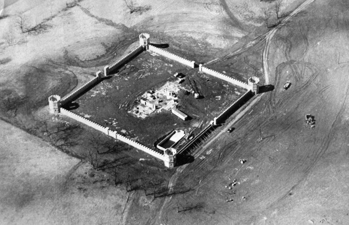 The castle in Woodford County under construction in 1972. Lexington contractor Rex Martin Sr. started building the castle in 1969, but it sat unfinished and empty for decades.