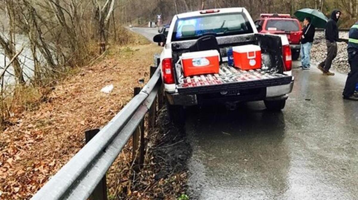 Three Kentucky state police troopers were injured in the Harlan County community of Loyall trying to stop a psychiatric center patient who had stolen a car.