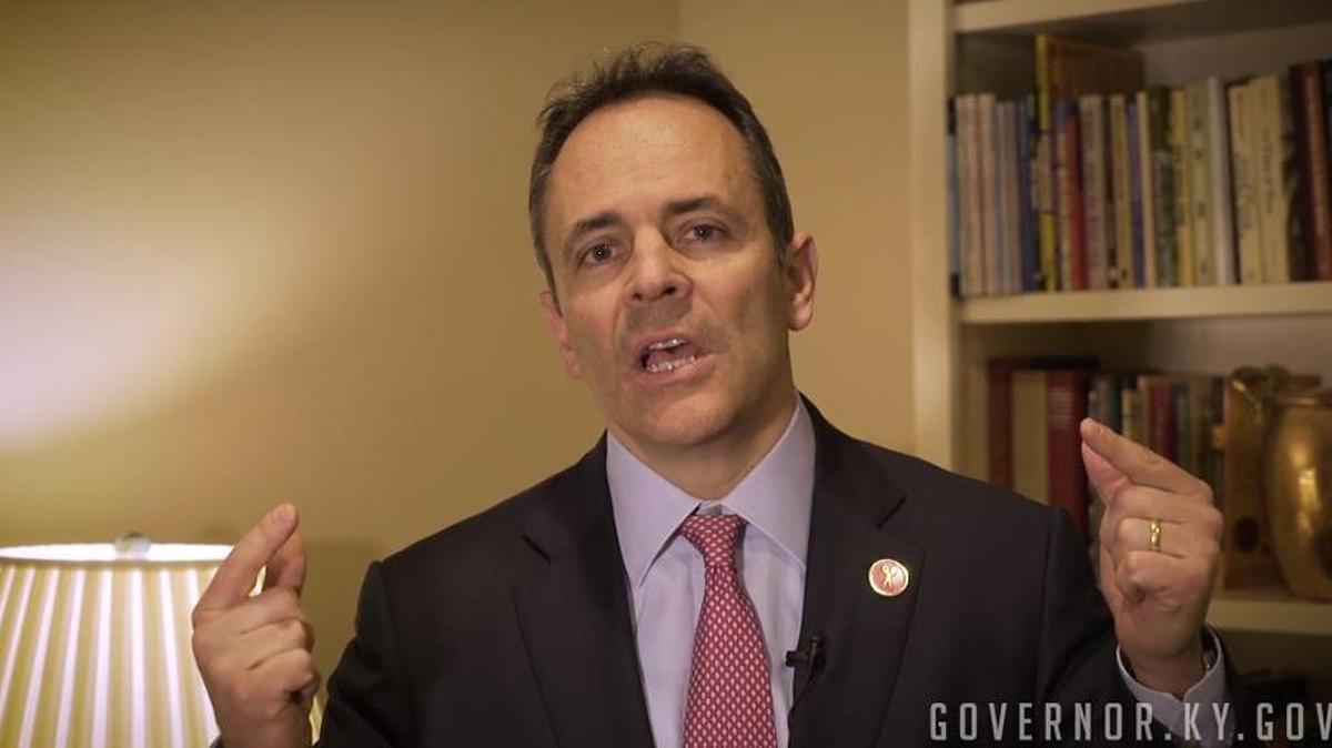 Gov. Matt Bevin posted a video on Facebook Thursday night in response to a shooting at Marshall County High School Tuesday.