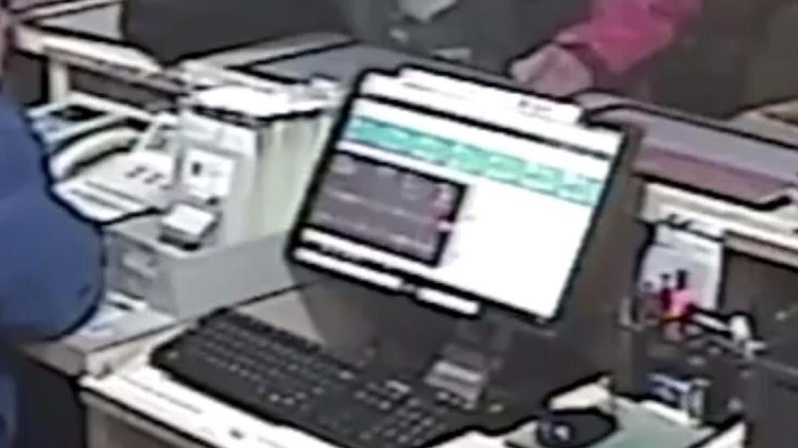 Lexington police released video surveillance footage showing a man robbing the Quality Inn on Newtown Court.