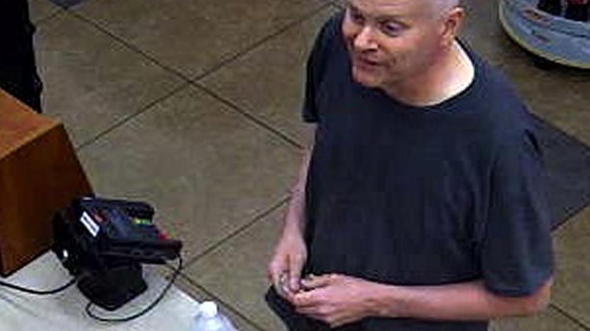 The FBI released this photo on Friday of fugitive lawyer Eric C. Conn at a gas station in New Mexico.