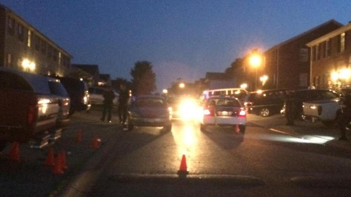 Police arrived at an apartment complex Monday night on Danielle Lane and found a man with a gunshot wound.