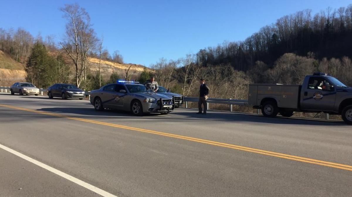 State police worked at the scene in Bell County where a man’s body was found in a box on Tuesday.