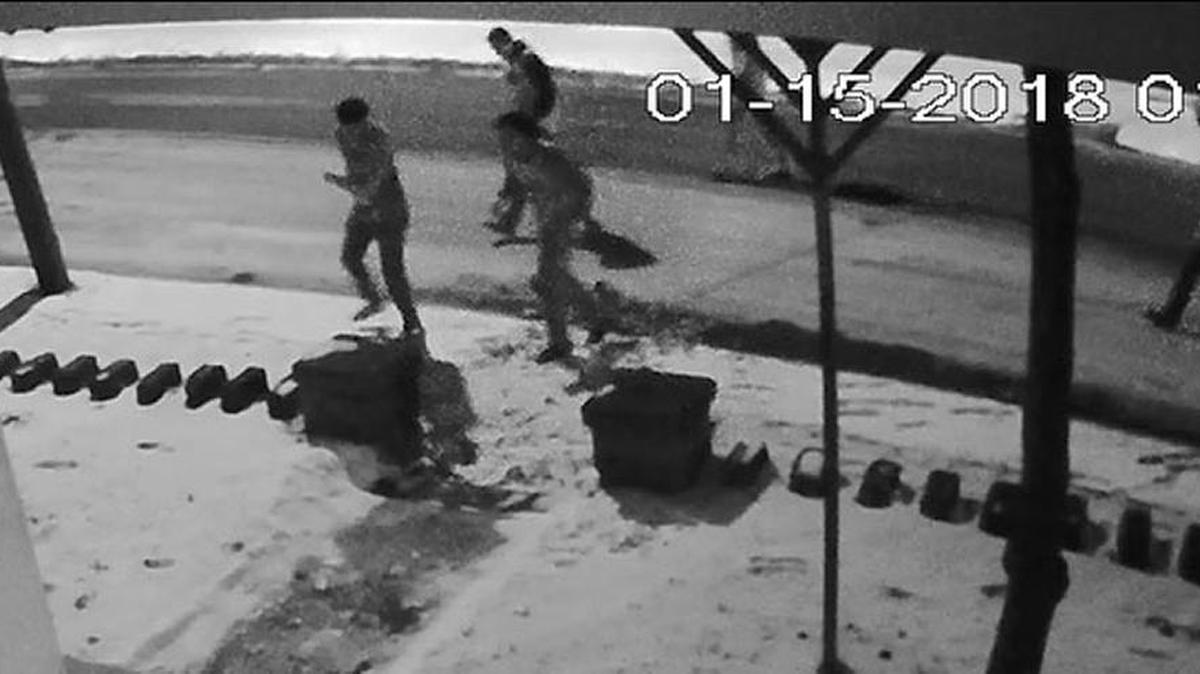 Police are searching for these men who vandalized a sign in front of the Chabad of the Bluegrass last month.