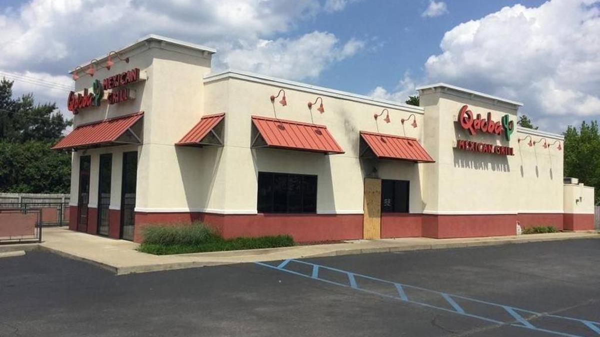 This Qdoba Mexican Grill on Tiverton Way has been closed since an April fire heavily damaged the interior.