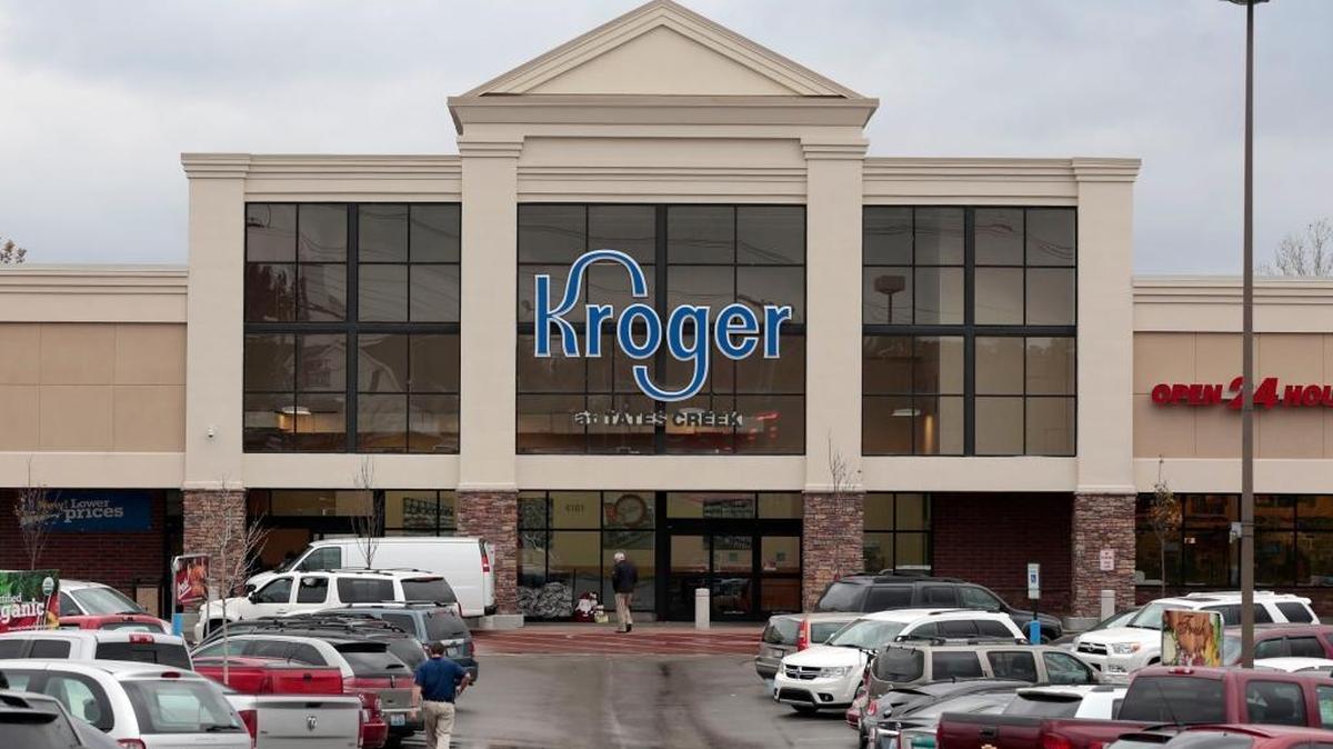 The Kroger store in the Tates Creek Centre in Lexington. Police said a man robbed the store Wednesday night and used pepper spray on an employee. He also threatened an employee with a rifle after leaving the store.