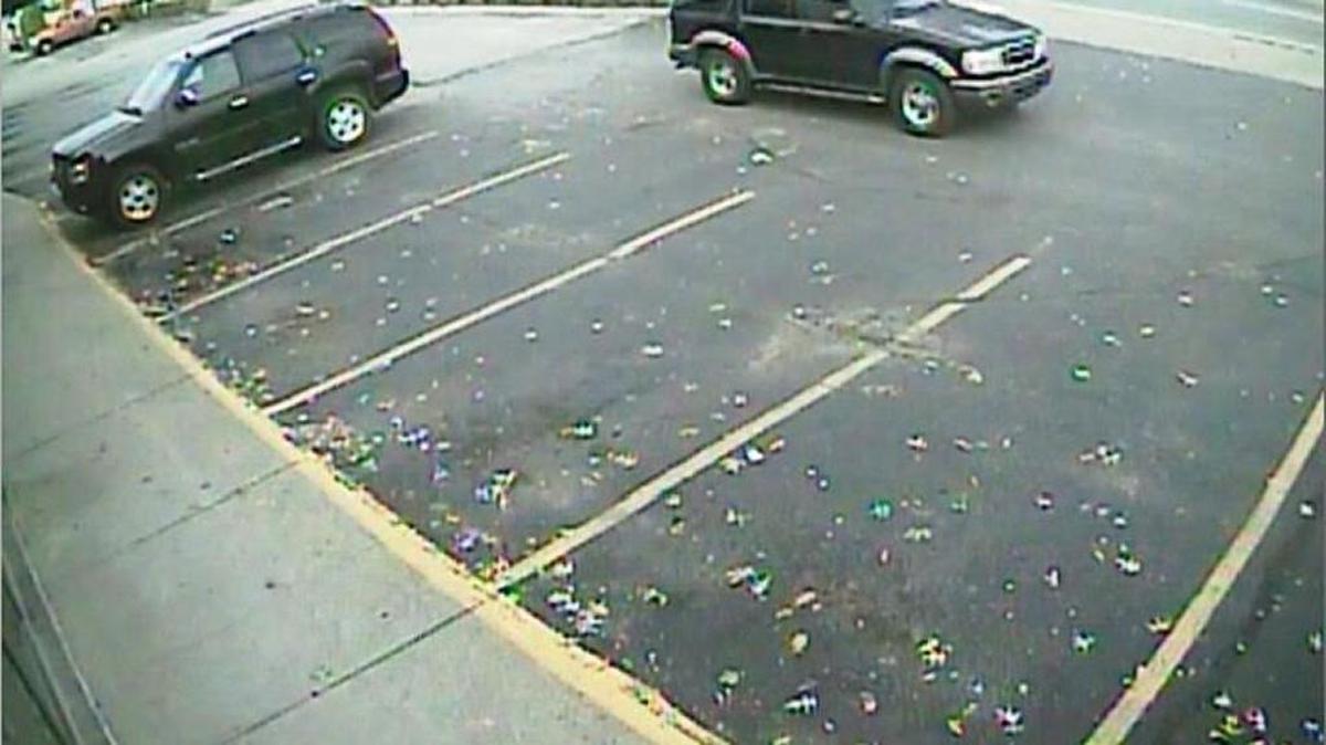 Surveillance video from Beat the Clock Tax Service on Versailles Road, which was robbed Friday.