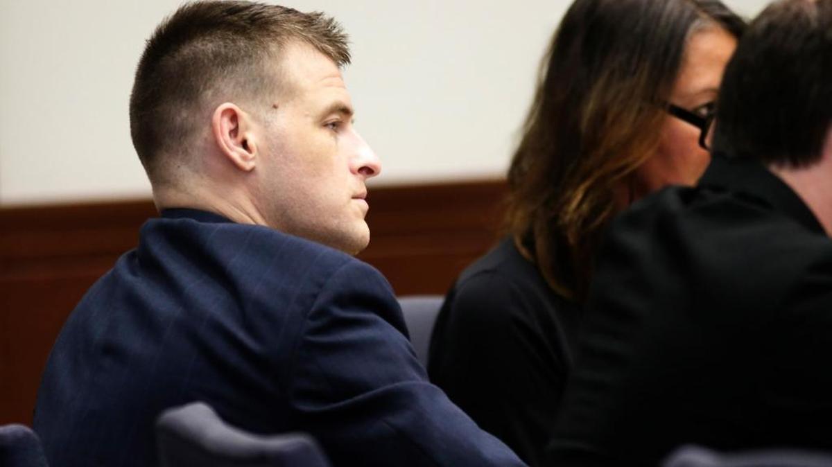 Robert Markham Taylor, 31, who is charged with murder, kidnapping and tampering with evidence in the death of Alex Johnson, sat at the defendant’s table June 6 during opening statements in his trial at Fayette Circuit Court in Lexington.