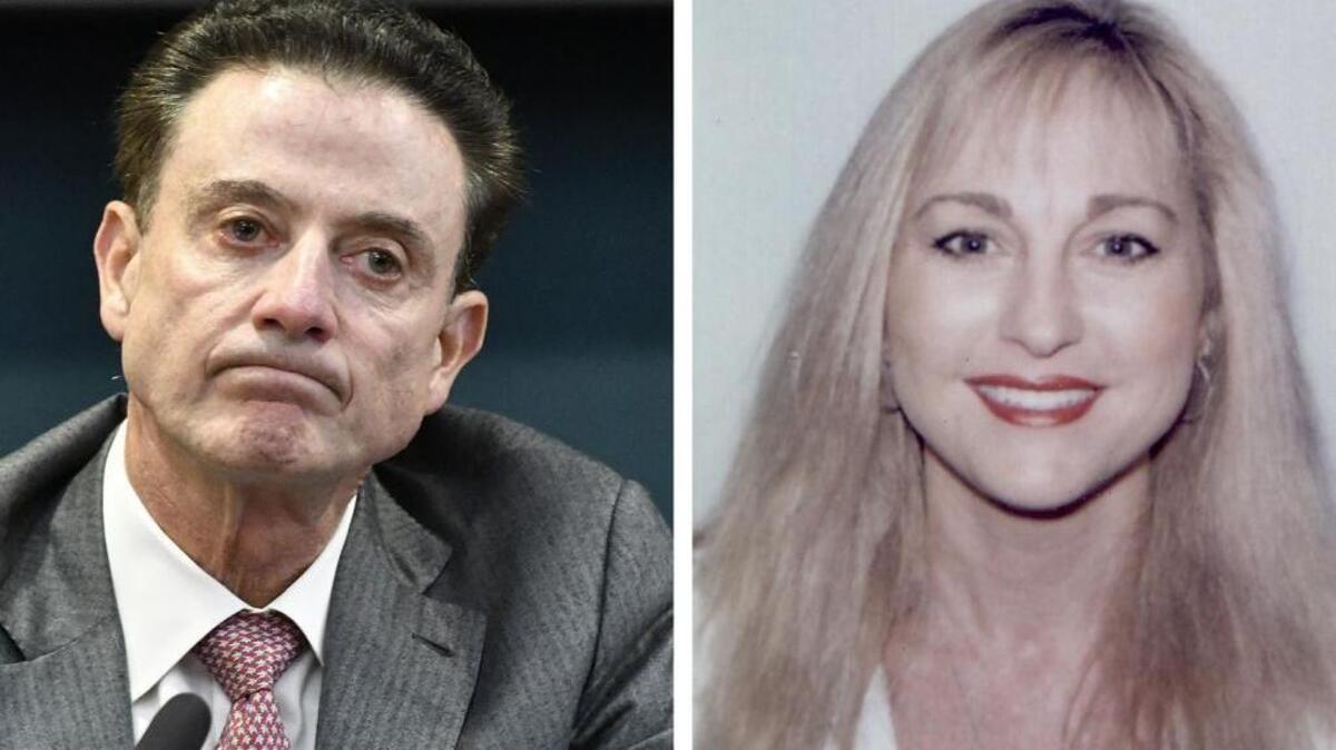 University of Louisville basketball coach Rick Pitino and Karen Sypher.