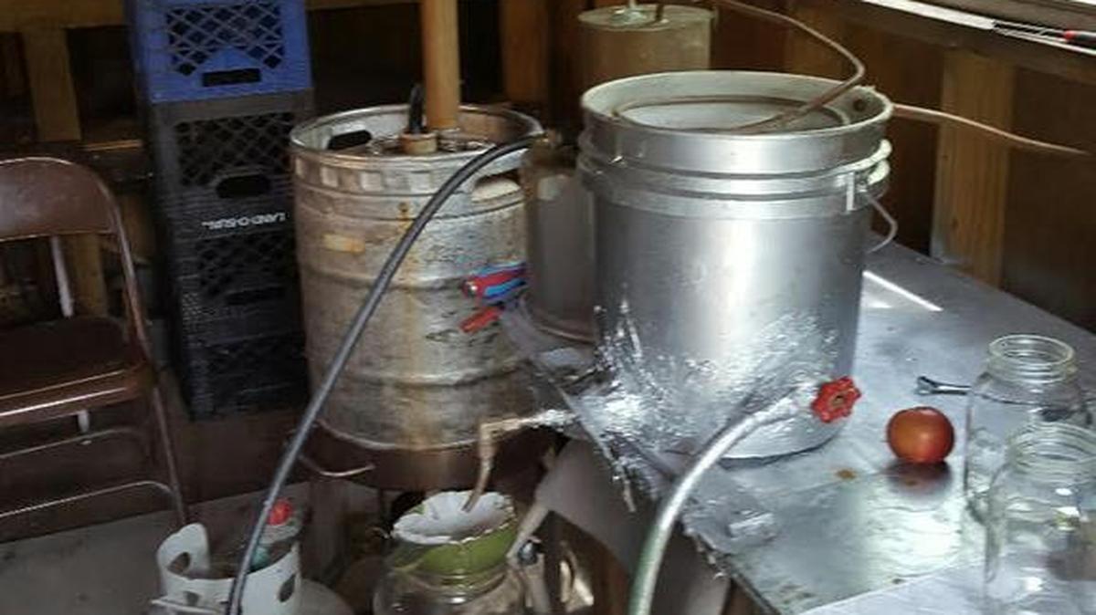 A photo of the confiscated still.
