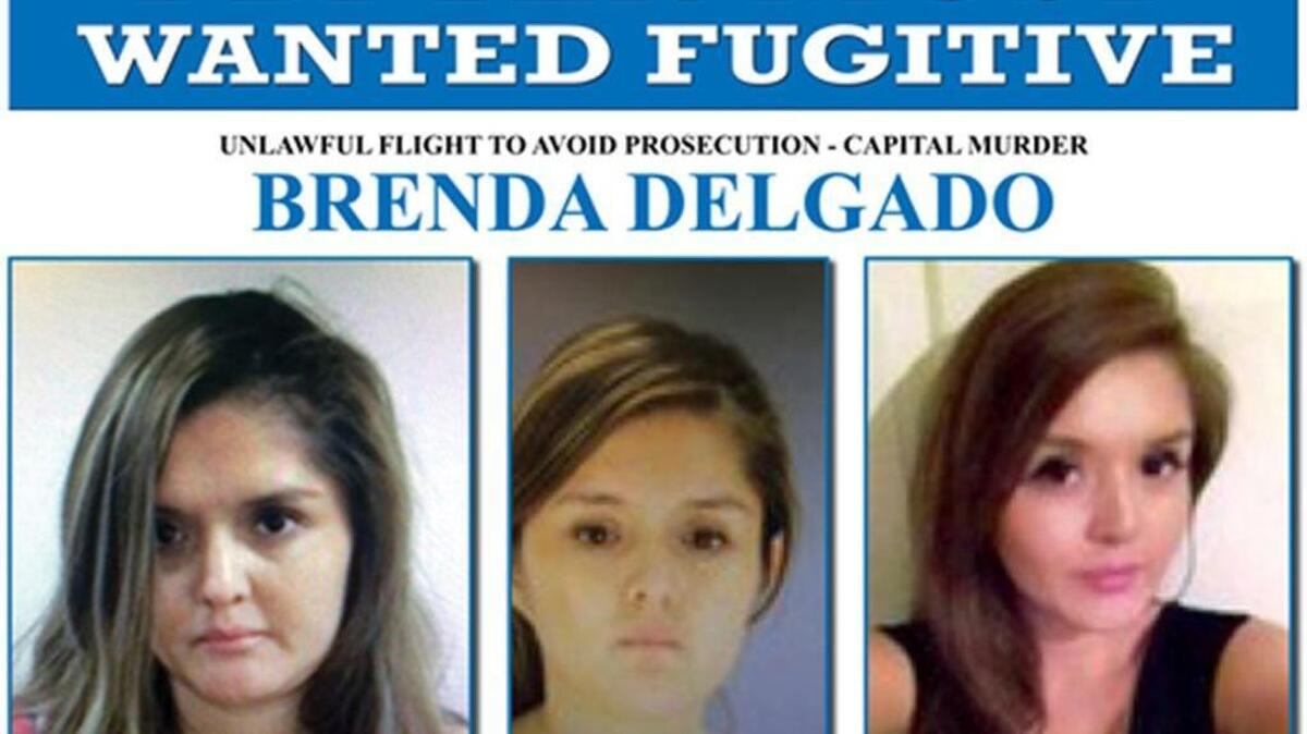 Wanted poster for Brenda Delgado