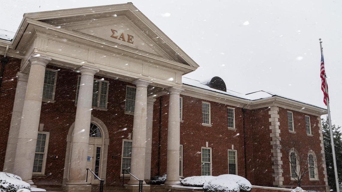 The Sigma Alpha Epsilon fraternity was suspended as a student organization for violating university policies and failure to follow COVID-19 guidelines at the University of Kentucky in Lexington, Ky., Monday, February 1, 2021.