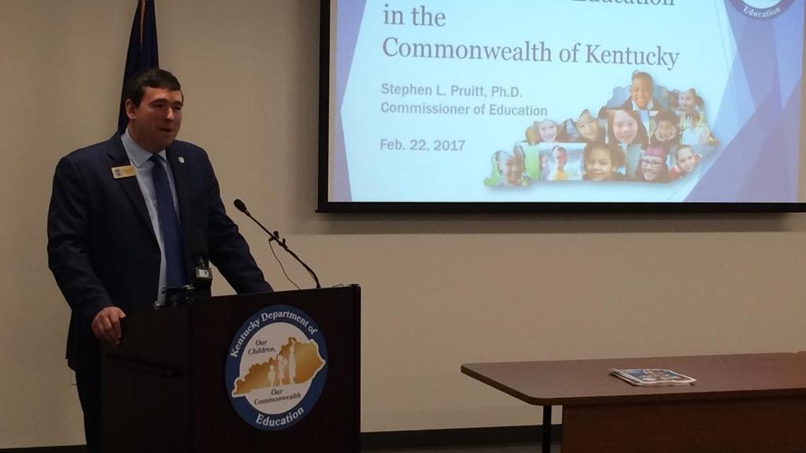 Kentucky Education Commissioner Stephen Pruitt gave his annual “State of P-12 Education in Kentucky” address in Frankfort Wednesday.