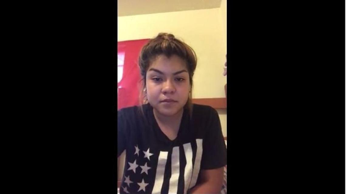 Transylvania University student Paola Garcia in a video she posted to YouTube in September.