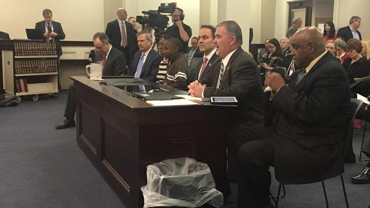 Gov. Matt Bevin and state Rep. John Carney, R-Campbellsville, asked the Senate Education Committee Wednesday to approve the charter school bill sponsored by Carney.