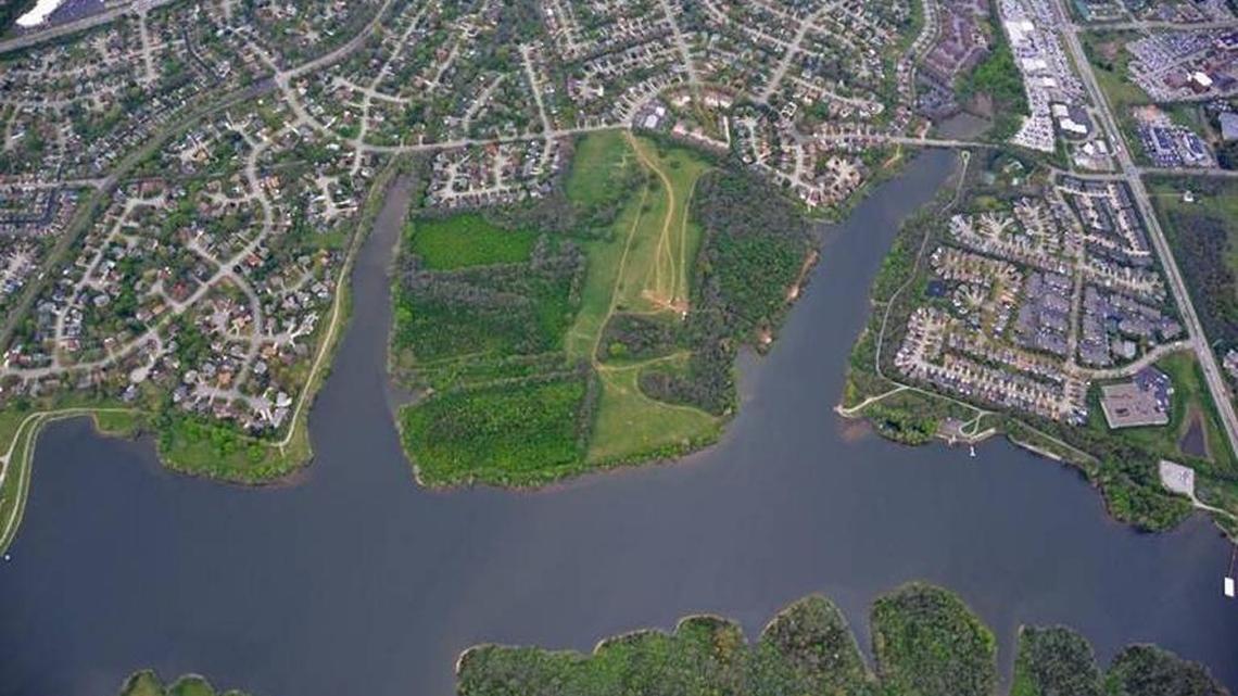 The Peninsula, highlighted in the middle of this image, is a housing development recently approved along Squires Road in Lexington.