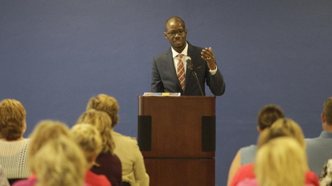 Fayette County Public Schools Superintendent Manny Caulk unveiled the findings of his "Blueprint for Student Success" at a news conference Wednesday at the district’s central office.