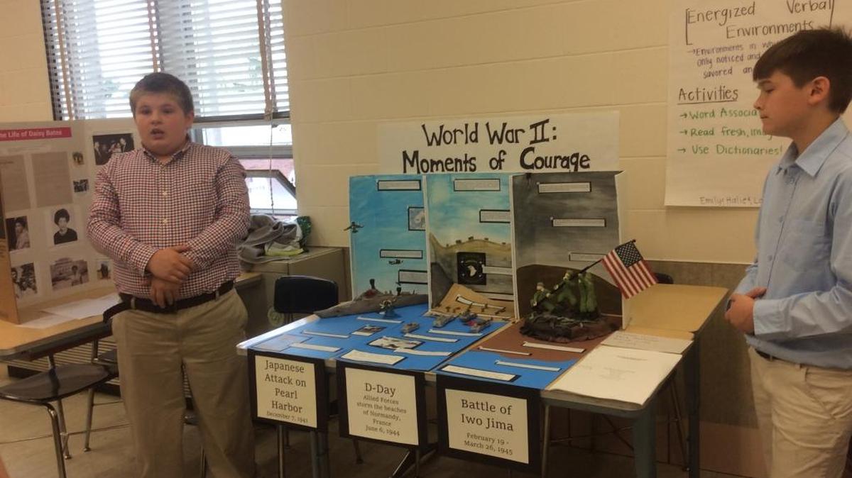 Students presented an exhibit at the state National History Day competition Saturday at the University of Kentucky.