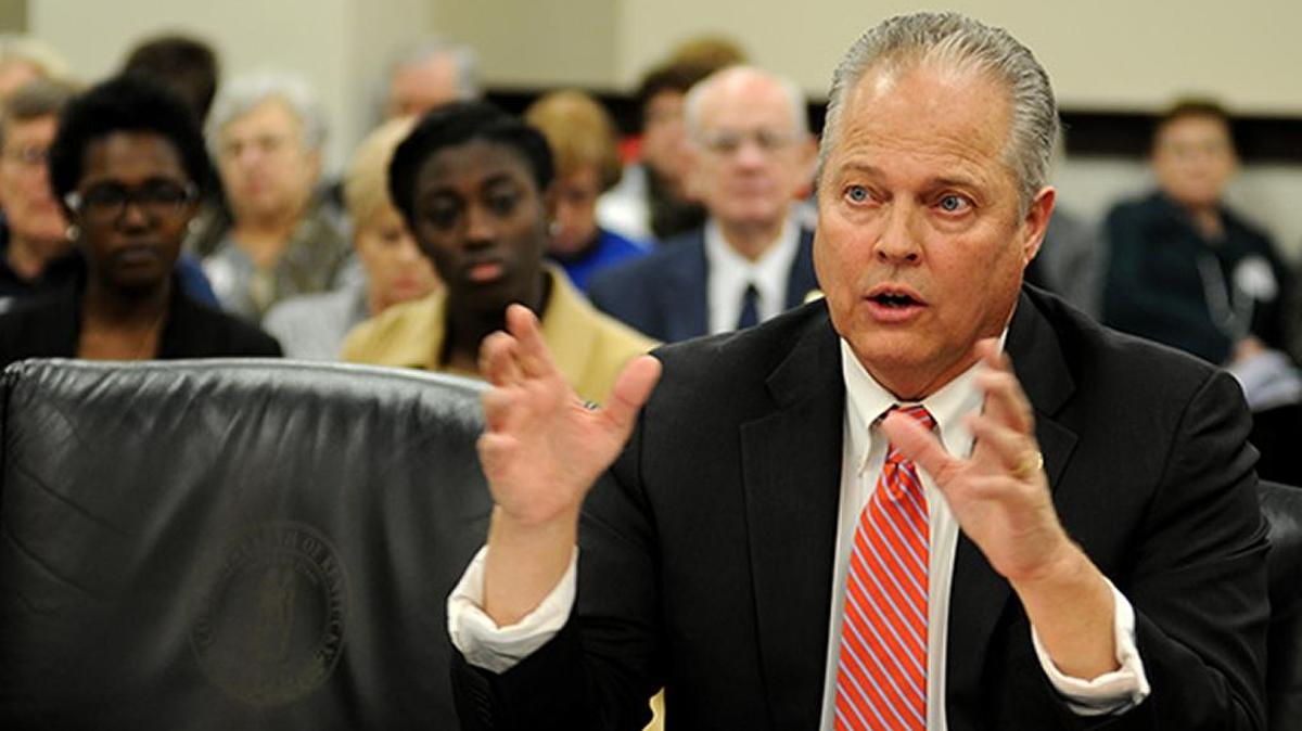 Sen. Mike Wilson, R-Bowling Green, explained an education reform bill before the Senate Education Committee.