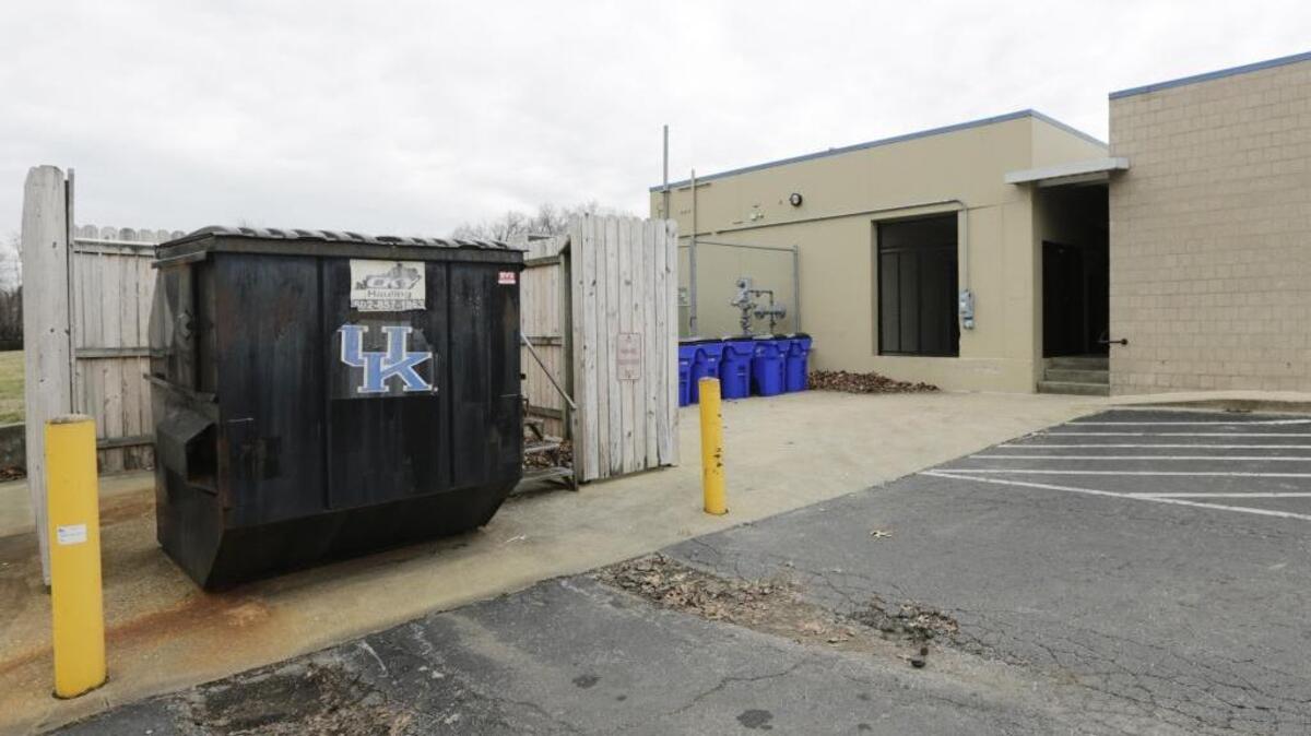 The loading dock area of Booker T. Washington Elementary School in Lexington.