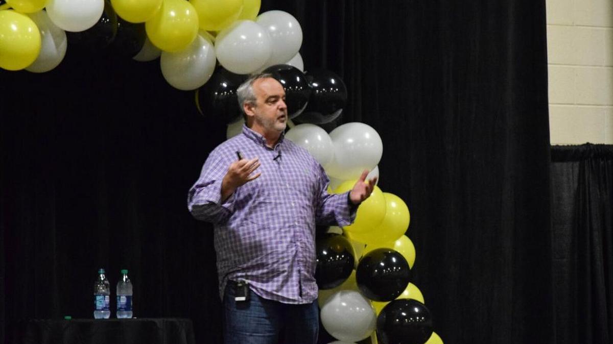Gerry Brooks, principal at Liberty Elementary School, is in demand as a speaker. He recently spoke to educators in Raleigh, N.C.