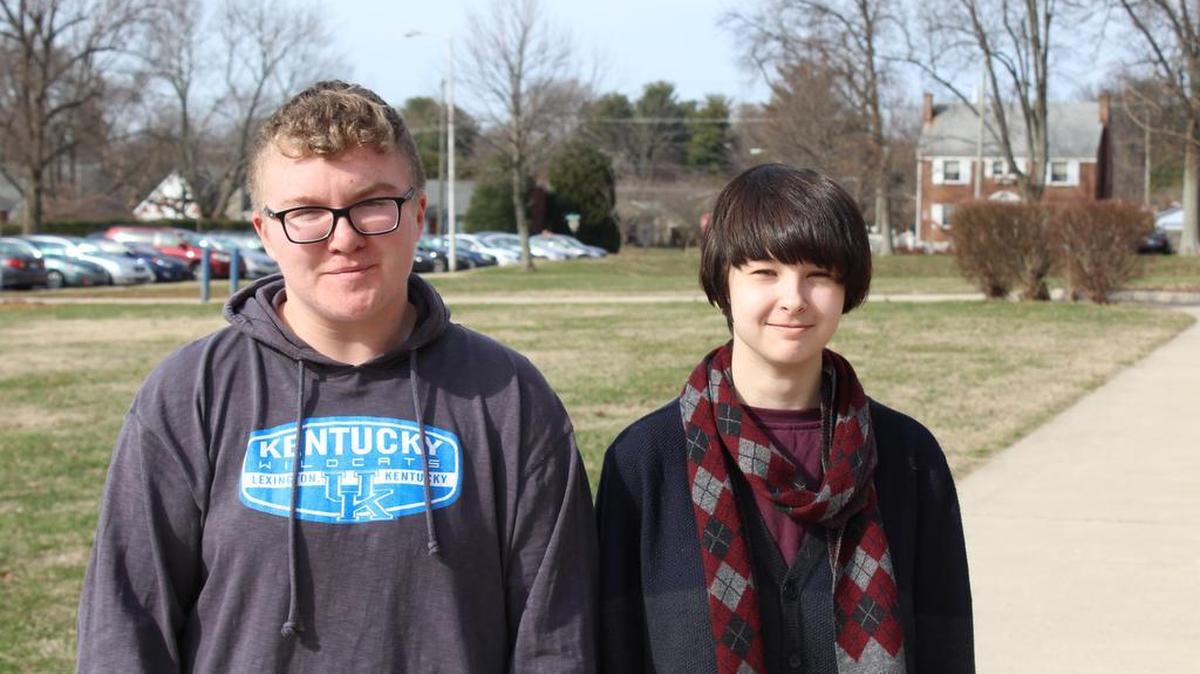 Tyler Henry, left, and Lucy Morris, members of Lafayette High School’s Gay-Straight Alliance.