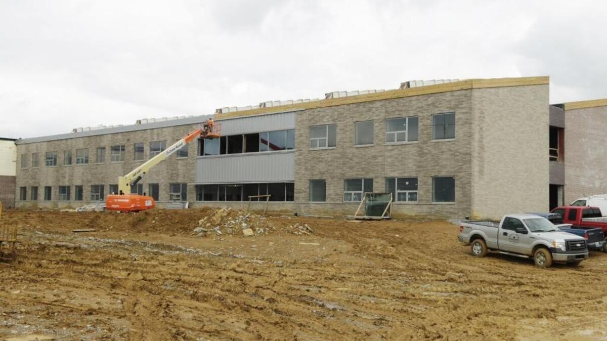 Construction continued on the new high school off Winchester Road in Lexington, Ky, on July 29, 2016.