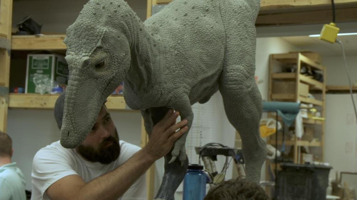 An artist at Ark Encounter creates one of the dinosaurs that went on the Ark.