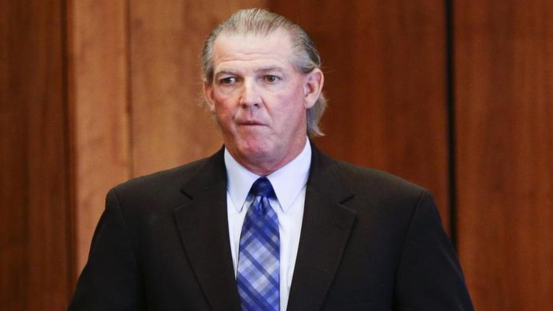 Dr. Paul Kearney at his 2015 tribunal in which his clinical privileges at UK were revoked. This month, Kearney’s colleagues elected him to the UK College of Medicine faculty council.