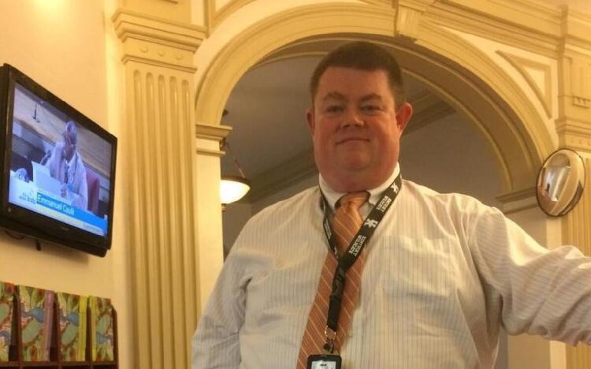 Alan Mayes, an associate principal at Frederick Douglass High School, was honored at Monday night’s Fayette County Public Schools board meeting for his quick action when a student in the district posted on social media a video of herself with a knife, trying to cut her arm.