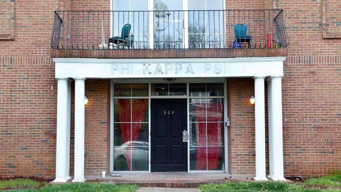The Phi Kappa Psi fraternity on Aylesford Place in Lexington. The University of Kentucky fraternity has been suspended for five years because of alcohol and hazing violations that included forcing pledges to drink until they vomited, watch pornography and do calisthenics in pools of vomit.