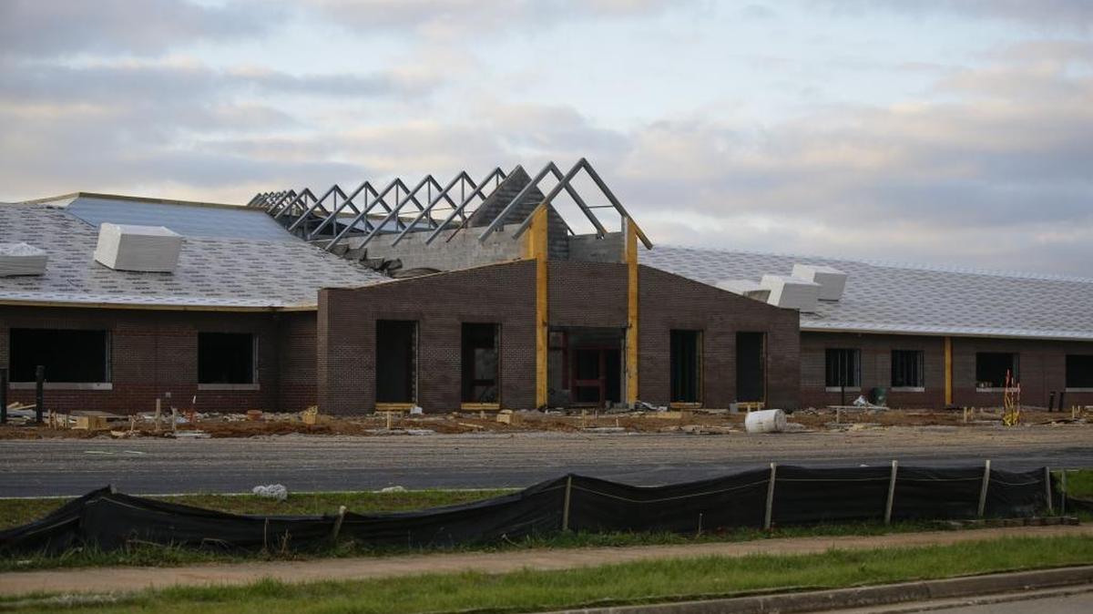 The new Fayette County elementary school under construction at 2550 Georgetown Road.