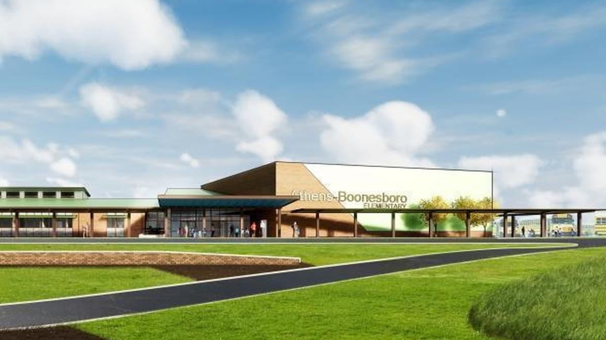 This is a draft rendering of Lexington’s proposed elementary school at 4701 Athens-Boonesboro Road, expected to open for the 2019-20 school year.