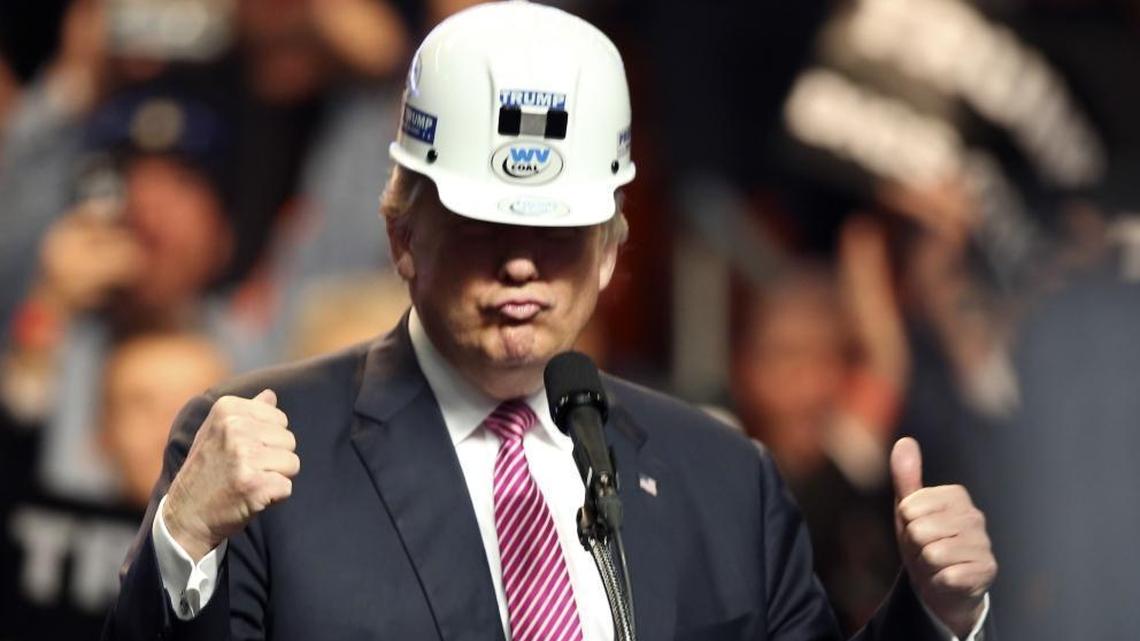 President Donald Trump campaigned in Charleston, W.Va., in May 2016, promising to put coal miners back to work.